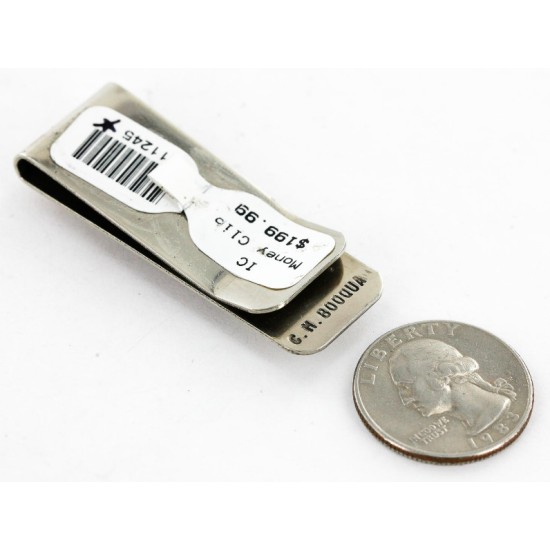 Handmade Certified Authentic Signed Navajo Nickel Inlaid Natural Turquoise Coral Mother of Pearl and Black Onyx Native American Money Clip 11245 Handmade Certified Authentic Signed Navajo Nickel Inlaid Natural Turquoise Coral Mother of Pearl and Black Onyx Native American Money Clip 11245