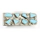 Handmade Certified Authentic Signed Zuni Nickel Natural Turquoise Nuggets Native American Money Clip 11246