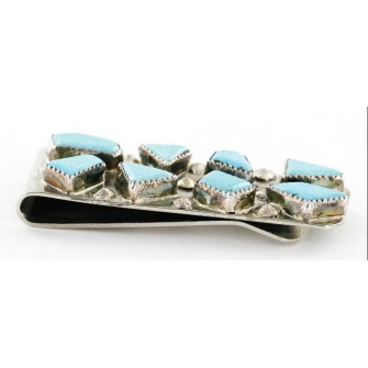 Handmade Certified Authentic Signed Zuni Nickel Natural Turquoise Nuggets Native American Money Clip 11246 Handmade Certified Authentic Signed Zuni Nickel Natural Turquoise Nuggets Native American Money Clip 11246