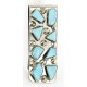 Handmade Certified Authentic Signed Zuni Nickel Natural Turquoise Nuggets Native American Money Clip 11246