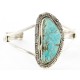 Handmade Certified Authentic Navajo .925 Sterling Silver Natural Turquoise Native American Bracelet 12756-1