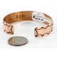 Handmade Bear Certified Authentic Roanhorse Navajo Pure .925 Sterling Silver and Copper Native American Bracelet 12770-2
