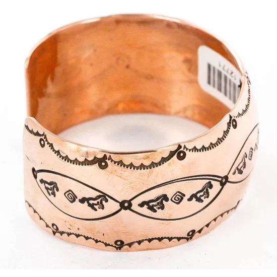 Handmade Horse Certified Authentic Navajo Pure Copper Native American Bracelet 12771 Handmade Horse Certified Authentic Navajo Pure Copper Native American Bracelet 12771