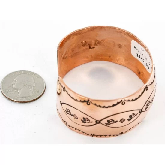 Handmade Horse Certified Authentic Navajo Pure Copper Native American Bracelet 12771 Handmade Horse Certified Authentic Navajo Pure Copper Native American Bracelet 12771
