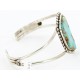 Handmade Certified Authentic Navajo .925 Sterling Silver Natural Turquoise Native American Bracelet 12757-1