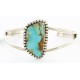Handmade Certified Authentic Navajo .925 Sterling Silver Natural Turquoise Native American Bracelet 12757-1