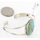 Handmade Certified Authentic Navajo .925 Sterling Silver Natural Turquoise Native American Bracelet 12757-3