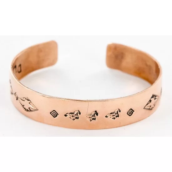 Handmade Horse Certified Authentic Navajo Pure Copper Native American Bracelet 12773-1 Handmade Horse Certified Authentic Navajo Pure Copper Native American Bracelet 12773-1