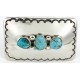 Certified Authentic Navajo Nickel Turquoise Native American Buckle 1193