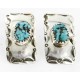 Certified Authentic Navajo .925 Sterling Silver Stud Native American Earrings Natural Turquoise Native American Earrings 24375-0