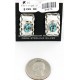 Certified Authentic Navajo .925 Sterling Silver Stud Native American Earrings Natural Turquoise Native American Earrings 24375-0