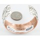 Handmade Certified Authentic Navajo Pure .925 Sterling Silver and Copper Native American Bracelet 12779-1