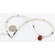 Certified Authentic Navajo .925 Sterling Silver Natural Jasper and White Howlite Native American Necklace 25232-3