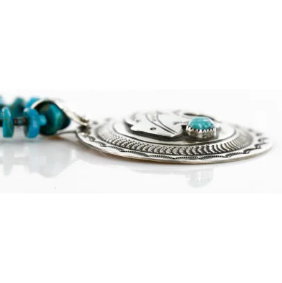 Collectable Large Handmade Certified Authentic Bear Navajo .925 Sterling Silver Natural Turquoise Native American Pendant and Necklace 15026 Collectable Large Handmade Certified Authentic Bear Navajo .925 Sterling Silver Natural Turquoise Native American Pendant and Necklace 15026