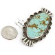 Handmade Certified Authentic Navajo .925 Sterling Silver Natural Mountain Pilot Turquoise Native American Pin 192