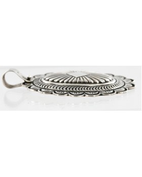 Large Collectable Handmade Certified Authentic Navajo .925 Sterling Silver Native American Pendant 15027 Large Collectable Handmade Certified Authentic Navajo .925 Sterling Silver Native American Pendant 15027