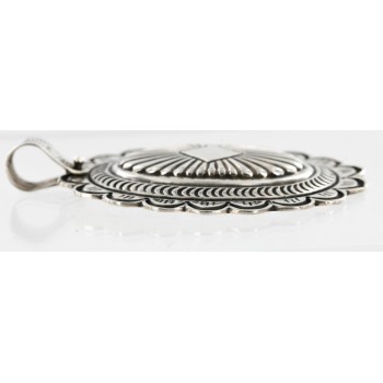 Large Collectable Handmade Certified Authentic Navajo .925 Sterling Silver Native American Pendant 15027 Large Collectable Handmade Certified Authentic Navajo .925 Sterling Silver Native American Pendant 15027