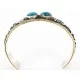 12kt Gold Filled and .925 Sterling Silver Handmade Storyteller Certified Authentic Navajo Turquoise Native American Bracelet 12638 12kt Gold Filled and .925 Sterling Silver Handmade Storyteller Certified Authentic Navajo Turquoise Native American Bracelet 12638