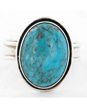 Handmade Certified Authentic Navajo .925 Sterling Silver Natural Turquoise Native American Ring 12521 Handmade Certified Authentic Navajo .925 Sterling Silver Natural Turquoise Native American Ring 12521