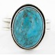Handmade Certified Authentic Navajo .925 Sterling Silver Natural Turquoise Native American Ring  12521