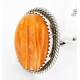 Handmade Certified Authentic Signed Navajo .925 Sterling Silver Spiny Oyster Native American Ring 16585-9 Handmade Certified Authentic Signed Navajo .925 Sterling Silver Spiny Oyster Native American Ring 16585-9