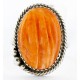 Handmade Certified Authentic Signed Navajo .925 Sterling Silver Spiny Oyster Native American Ring  16585-9