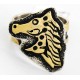 .925 Sterling Silver and 12kt Gold Filled Handmade Certified Authentic Navajo Horse Native American Ring  12658-4