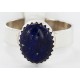 .925 Sterling Silver Handmade Certified Authentic Navajo Lapis Native American Ring  12642-000