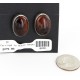 .925 Sterling Silver Handmade Certified Authentic Navajo Tigers Eye Native American Earrings 18008