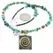 12kt Gold Filled .925 Sterling Silver Handmade Certified Authentic Navajo Pendant Turquoise Native American Necklace 24342-1