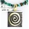 12kt Gold Filled .925 Sterling Silver Handmade Certified Authentic Navajo Pendant Turquoise Native American Necklace 24342-1
