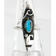.925 Sterling Silver Handmade Certified Authentic Navajo Turquoise Native American Ring  12644