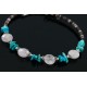 Certified Authentic Navajo .925 Sterling Silver Natural Turquoise and Native American Pink Quartz Bracelet 12719