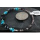 Certified Authentic Navajo Turquoise and Hematite Native American WRAP Bracelet 12717-0