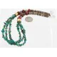 Certified Authentic 3 Strand Navajo .925 Sterling Silver 12kt Gold Filled Twisted Turquoise Native American Necklace 750134