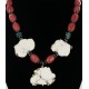 Certified Authentic Navajo .925 Sterling Silver Natural Turquoise, WHITE Turquoise, Hematite and Quartz Native American Necklace 16002