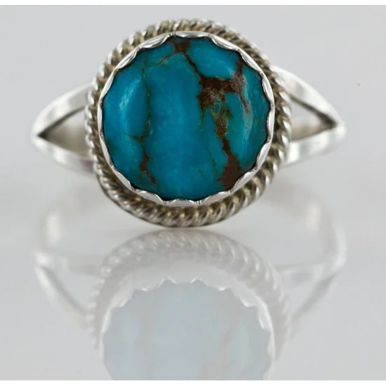Handmade Navajo .925 Sterling Silver Natural Turquoise Ring 16843 Handmade Navajo .925 Sterling Silver Natural Turquoise Ring 16843