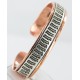 Handmade Certified Authentic Navajo Pure .925 Sterling Silver and Copper Native American Bracelet 12712