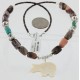 Certified Authentic Navajo .925 Sterling Silver Natural Turquoise Jasper Alabaster Native American Necklace 750167