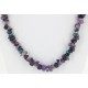 Certified Authentic Navajo .925 Sterling Silver Turquoise & Amethyst Chain Native American Necklace 16014