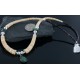 Navajo .925 Sterling Silver Graduated Heishi and Natural Turquoise Native American Necklace 750166