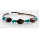 Certified Authentic Navajo Turquoise and Jasper Native American WRAP Bracelet 12742-3 Certified Authentic Navajo Turquoise and Jasper Native American WRAP Bracelet 12742-3