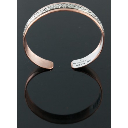 Handmade Navajo Sterling Silver and Copper Bracelet 12736 Handmade Navajo Sterling Silver and Copper Bracelet 12736