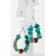 Certified Authentic Navajo .925 Sterling Silver Hooks Natural Turquoise Red Quartz Native American Earrings 18069