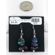 Certified Authentic Navajo .925 Sterling Silver Hooks Natural Turquoise Amethyst Native American Earrings 18068