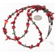 Certified Authentic 2 Strand Navajo .925 Sterling Silver Turquoise and Coral Native American Necklace 750161