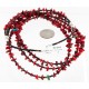 Certified Authentic 3 Strand Navajo .925 Sterling Silver Turquoise and Coral Native American Necklace 750158