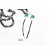 Certified Authentic 2 Strand Navajo .925 Sterling Silver Turquoise and Hematite Native American Necklace 16008 Certified Authentic 2 Strand Navajo .925 Sterling Silver Turquoise and Hematite Native American Necklace 16008