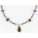 Delicate Certified Authentic Navajo .925 Sterling Silver Heishi Amethyst and Turquoise Native American Necklace 750160