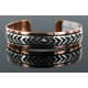Handmade Certified Authentic Navajo Pure .925 Sterling Silver and Copper Native American Bracelet 12731